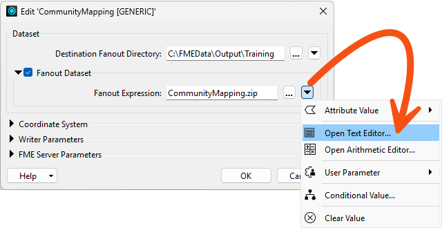 Specifying Fanout Expression